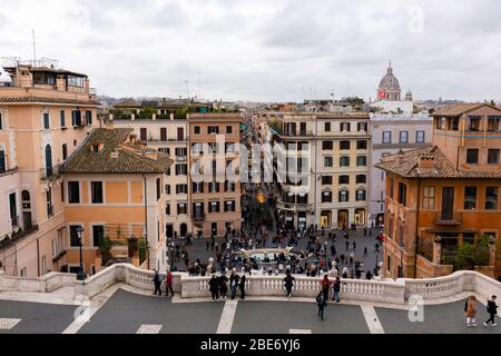 Marches espagnoles. Images de Rome, Italie pendant les vacances de Noël. Banque D'Images