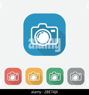 Design des icônes de l'appareil photo sur fond blanc.icônes de l'appareil photo et de la photographie, symbole de l'appareil photo pour votre conception de site Web, logo, application, interface utilisateur. Illustration vectorielle Illustration de Vecteur