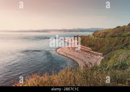 L'une des plus belles plages de Victoria sur Dallas Road Banque D'Images