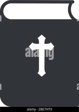 Icône de livre de la Bible. Mission, Société de la Bible. Illustration vectorielle de stock isolée sur fond blanc. Illustration de Vecteur