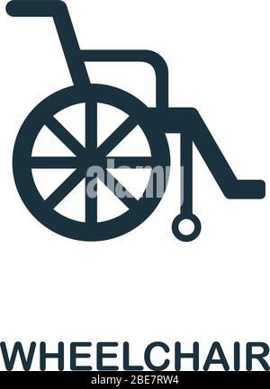 Icon Set en fauteuil roulant. Quatre éléments de styles différents allant de la médecine à la collection d'icônes. Fauteuil roulant créatif rempli d'icônes de couleur, contours, et télévision Illustration de Vecteur