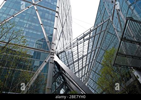 Architecture 2000S Steel Glass Broadgate Tower, 201 Bishopsgate, City of London EC2 par SOM Banque D'Images