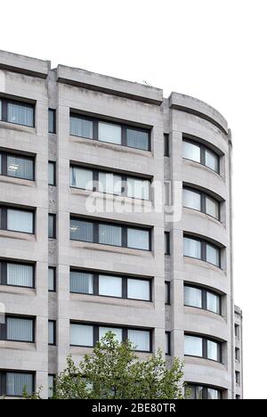 Architecture des années 1980 bureaux bureaux télécommunications Christchurch Greyfriars Churchyard BT Centre 1 Newgate St, Londres EC1A 7AJ Christchurch Banque D'Images