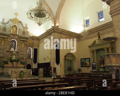 Intérieur de la cathédrale de San Francisco de Campeche, ville du Mexique Banque D'Images