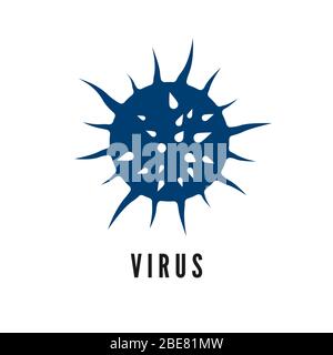 Virus. Infection à la grippe. Infection par le virus Symbol Corona. Maladie dangereuse. Illustration vectorielle Illustration de Vecteur