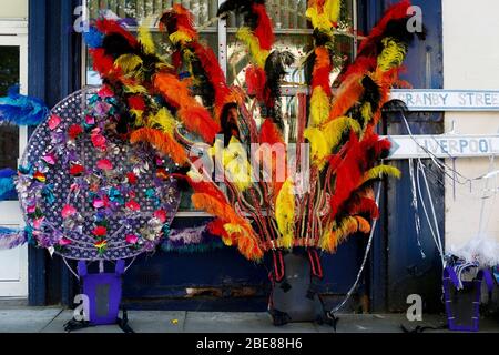 Granby Street à Liverpool, l'8, également connue sous le nom de Toxteth, a un esprit de communauté coloré et dynamique. Liverpool. Angleterre Banque D'Images