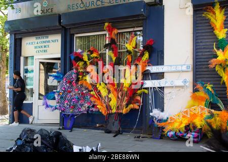 Granby Street à Liverpool, l'8, également connue sous le nom de Toxteth, a un esprit de communauté coloré et dynamique. Liverpool. Angleterre Banque D'Images