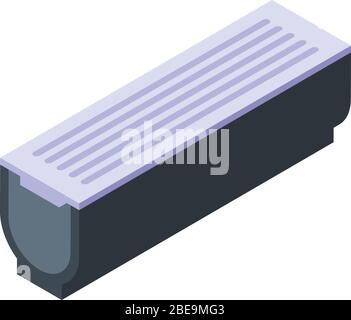 Icône de gouttière de rue, style isométrique Illustration de Vecteur