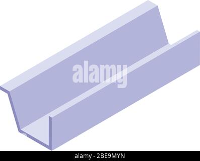 Icône de gouttière de drainage, style isométrique Illustration de Vecteur