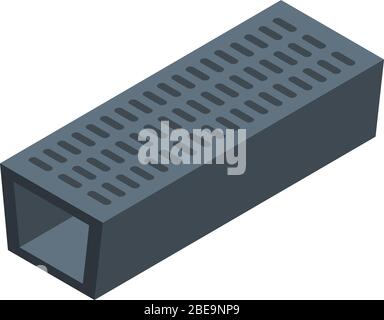 Icône de gouttière terrestre de cour, style isométrique Illustration de Vecteur