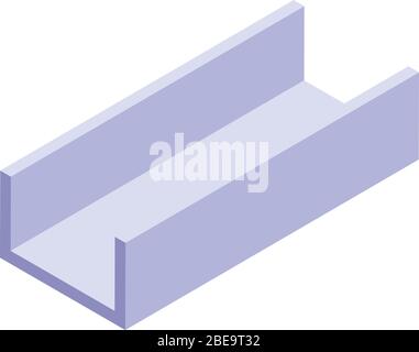 Icône de gouttière de structure, style isométrique Illustration de Vecteur