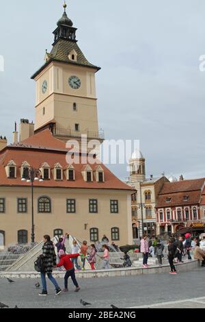 La Maison du Conseil (Casa Sfatului) dans le centre historique de Brașov, Roumanie Banque D'Images