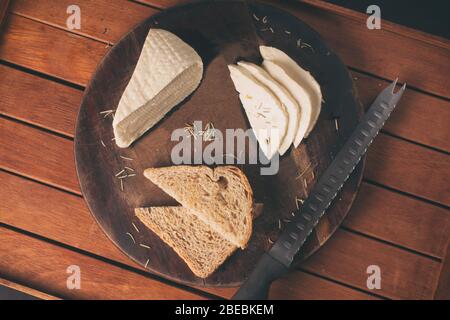 Fromage Minas brésilien. Fromage frais traditionnel de Minas Gerais Banque D'Images