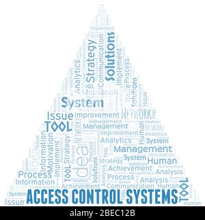 Access Control Systems typographie vectoriel Word cloud. Collage Wordcloud réalisé avec le texte uniquement. Illustration de Vecteur