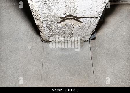 Joint d'extension de plancher sur le plancher nouvellement fait dans la maison pour empêcher la fissuration de plancher. Banque D'Images