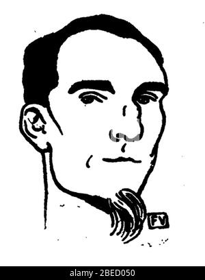 Félix Fénéon par Vallotton. Banque D'Images