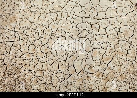 Fissures dans la terre dans les zones rurales. Fond de texture de sol. Photo abstraite sol sec. Mosaïque Banque D'Images