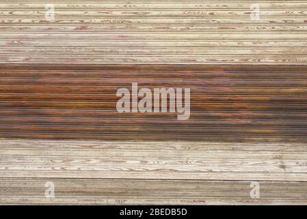 Texture de fond de mur en bois à rayures dans Schoneberg Berlin Banque D'Images