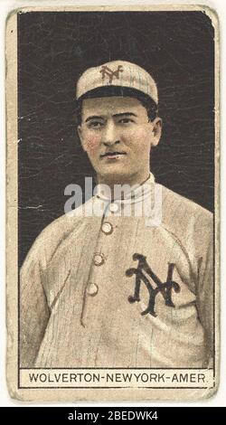 Harry Wolverton, New York Highlanders, portrait carte de base-ball Banque D'Images