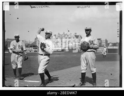 Harry Wolverton & Bob E. Williams, New York AL (base-ball) Banque D'Images