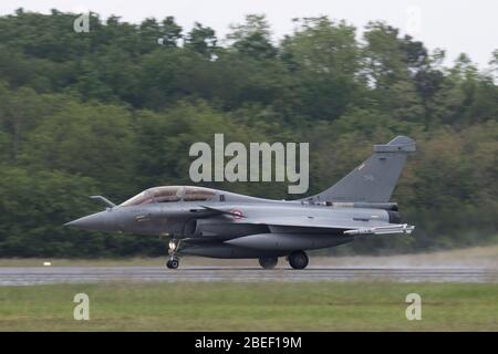 La Force aérienne française Dassault Rafale à l'OTAN Tiger Meet 2019 à la base aérienne française Mont de Marsan BA118 Banque D'Images