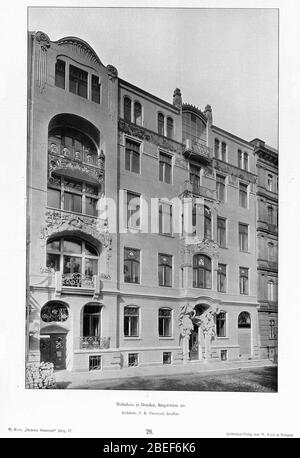 Haus Schützenheim 2 Dresden Architekt F.R. Voretzsch. Banque D'Images