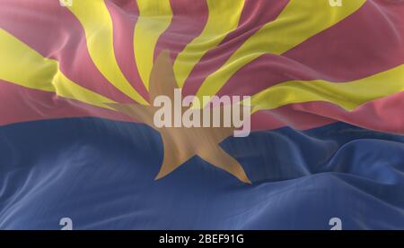 Drapeau de l'Etat d'Arizona, région des Etats-Unis Banque D'Images
