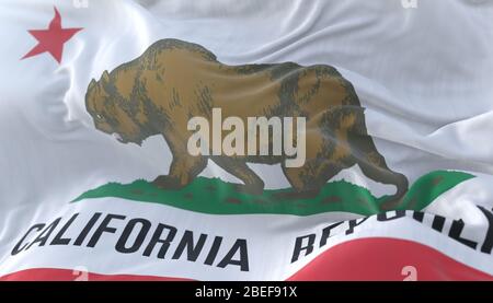 Drapeau de l'état de Californie, région des États-Unis Banque D'Images