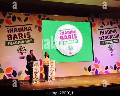 Programme électoral du HDP novembre 1. Banque D'Images