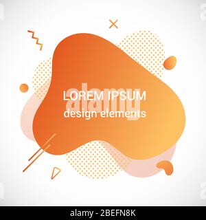 Moderne liquide élément abstrait graphique dégradé plat style fluide de conception vecteur Illustration de Vecteur