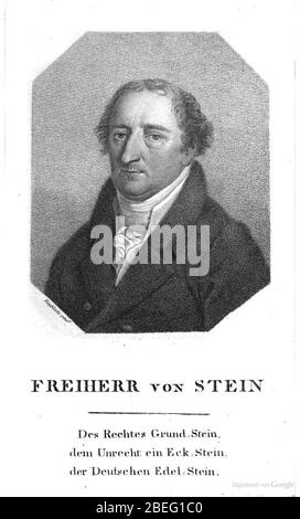 Heinrich Friedrich Karl Freiherr von Stein. Banque D'Images