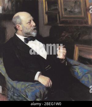 Heinrich Hirschsprung par Peder Severin Krøyer. Banque D'Images