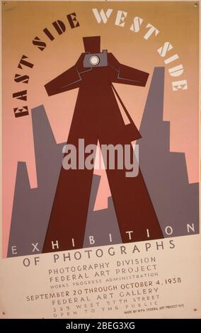 Affiche de promotion de l'exposition artistique créée par la WPA, 1938-1943. Bibliothèque du Congrès. (Richard B. Levine) Banque D'Images