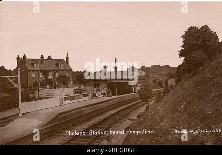 Gare de Hemel Hempsted (Midland). Banque D'Images