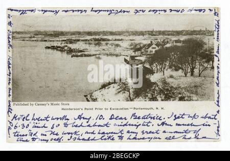 Henderson's point avant l'excavation - Portsmouth, N.H. Banque D'Images