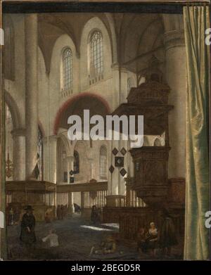 Hendrick Cornelisz. Van Vliet - intérieur de l'Oude Kerk, Delft Banque D'Images