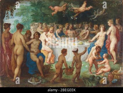 Hendrick van Balen - la fête des dieux, peut-être le mariage de Peleus et de Thetis. Banque D'Images