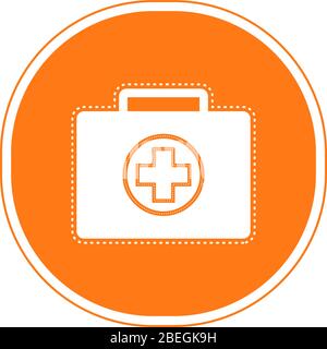 Autocollant d'un porte-documents médical Illustration de Vecteur