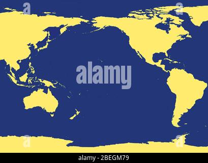 Carte de l'océan Pacifique Banque D'Images