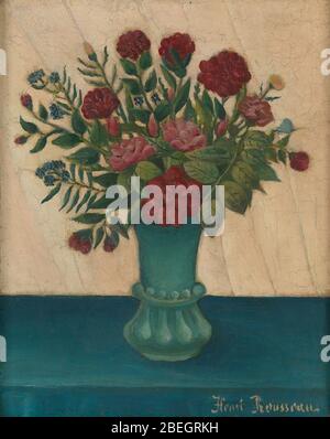 Henri Rousseau - fleurs dans une vase (V 236). Banque D'Images