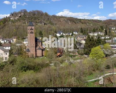 evangische Erlöserkirche mit Munterley, Gerolstein, Rheinland-Pfalz, Allemagne Banque D'Images