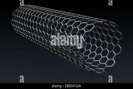 Modèle moléculaire de nanotube de carbone Banque D'Images