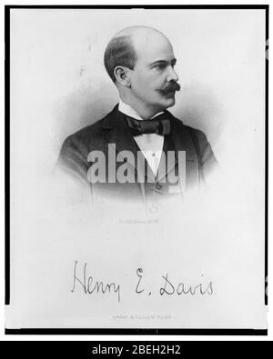 Henry E. Davis, portrait tête-et-épaules, face légèrement à droite) - eng. Par EXEMPLE Williams et Bro, N.Y. Banque D'Images