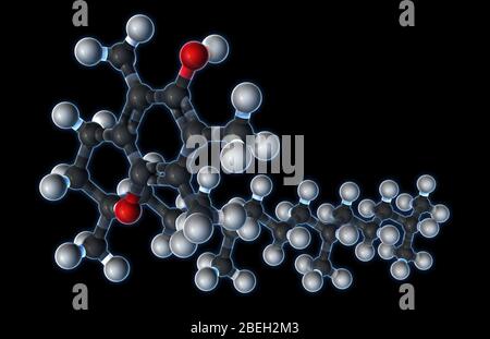 Vitamine E, modèle moléculaire Banque D'Images