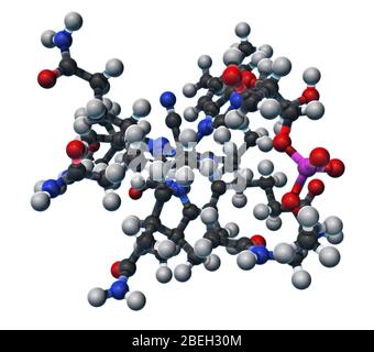 Cyanocobalamine, modèle moléculaire Banque D'Images