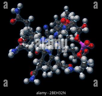 Cyanocobalamine, modèle moléculaire Banque D'Images