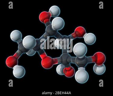 Fructose, modèle moléculaire Banque D'Images