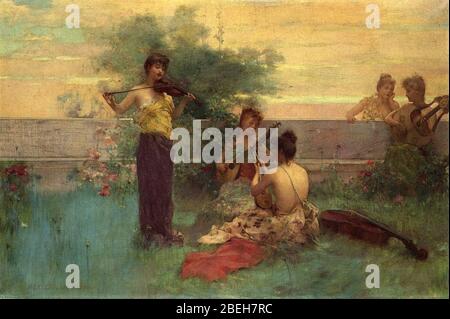 Henry Siddons Mowbray - Arcadia. Banque D'Images