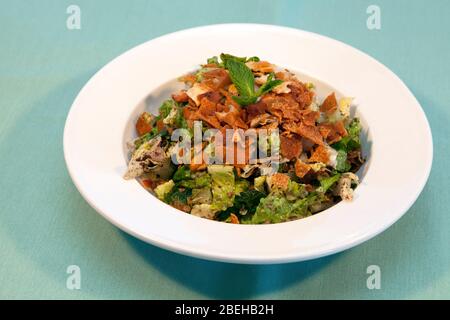 Salade Fattoush, par James D Coppinger/Dembinsky photo Assoc Banque D'Images