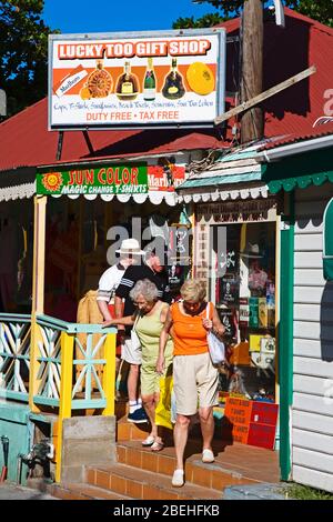 Magasin sur Front Street, Ville de Philipsburg, Saint-Martin, Antilles néerlandaises, Caraïbes Banque D'Images